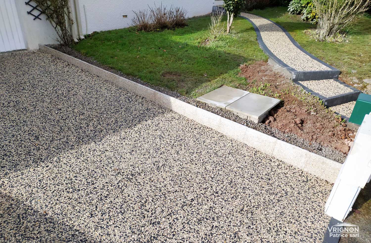 entreprise amenagement exterieur maison pavage allee vendee
